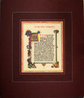 Old Vintage Print Calligraphy Scripture For Family Sangoriski Framedc1928 20th
