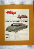 Original Old Vintage Print 1949 Advert Kaiser Motor Lowest Price Big Car Colour
