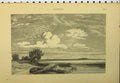 Original Old Antique Print C1890 Cloud Formations Country Sea Scene Victorian