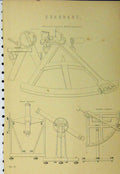 Original Old Antique Print C1890 Quadrant Robinson Instrument Diagrams 19th