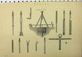 Original Old Antique Print C1890 Machinery Tools Boring Water 19th