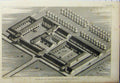 Original Old Antique Print C1890 Isometrical View Farm Steading Plan Buildings