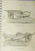 Original Old Antique Print C1890 Robertson Harvest Cart Hannam Scottish Tilt