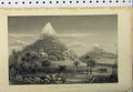 Original Old Antique Print C1890 Geographical Mountains Scene Rhinocerous 19th
