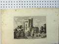 Original Old Antique Print View Chapel Stanton Harcourt Oxfordshire Engraving