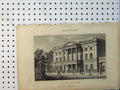 Original Old Antique Print Architecture View London Institution Engraving