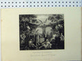 Original Old Antique Print Pool Bethesda Winged Man Flying Engraving Hogarth