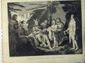 Original Old Antique Print Scene Inhabitants Port Des Francais Engraving 19th