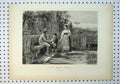 Original Old Antique Print Scene Borghese Gardens C1864 Family Music Victorian