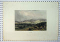 Original Old Antique Print C1864 Colour View Hebron Mountain Scene Village 19th