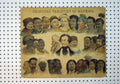 Original Old Antique Print C1864 Colour Principal Varieties Mankind Portraits