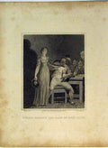 Original Old Antique Print C1864 Scene Tyrrel Burning Hand Rose Allen Candle