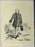 Old Antique Print Portrait Duke Cumberland C1850 Cassell British Battles 19th