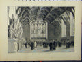 Old Antique Print Interior View Parliament Hall Edinburgh Scotland C1850 19th
