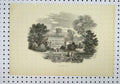 Old Antique Print View Trentham Hall Country Scene Building Garden Tree
