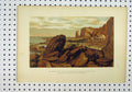 Original Old Antique Print North Cape Heligpland Western C1850 Sea Scene 19th