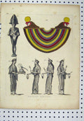 Original Old Antique Print C1850 Colour Priest Dresses Statue Rome Victorian