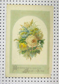 Original Old Antique Print C1850 Colour Yellow White Flowers Couchman Victorian