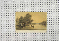 Original Old Antique Print C1850 Sepia Altkin Kool Altai Mountains Country 19th