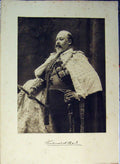 Original Old Antique Print 1910 Portrait Kind Edward Robes Downey Sepia 20th