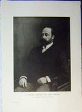Original Old Antique Print 1910 Private Portrait King Edward Downey 20th
