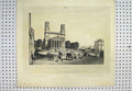 Original Old Antique Print C1880 View Paris Eglise Vincent Paul Building Horse