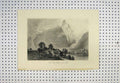 Old Antique Print C1880 View Romsdalhorn Mountain River House Engraving 19th