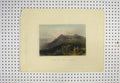 Original Old Antique Print C1880 Colour Mountain Gelboe Bethsan Camel Men 19th