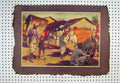 Original Old Antique Print C1880 Colour Pola Day Bullocks Decorated India 19th