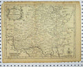 Original Old Antique Print C1880 Map Circle Upper Rhine Kitchin 19th