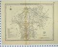 Original Old Antique Print C1880 Map Westmoreland England Brayley Victorian