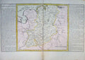 Original Old Antique Print Colour Belgium Netherlands Westphalie Map