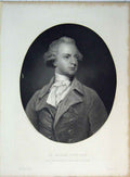 Original Old Antique Print C1865 Portrait Sir Abraham Hume Bart Vernon Gallery