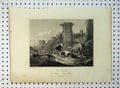 Original Old Antique Print C1865 Herd Cows Sheep Woman Sleeping 19th