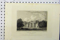 Original Old Antique Print View Colney House Hertfordshire C1869 England Barber