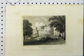 Original Old Antique Print C1869 View Depp-Dene North West Front Surrey Barber