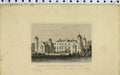 Original Old Antique Print Cobham Hall Kent Home Earl Darnley View