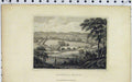 Original Old Antique Print View Bothwell Bridge Country Scene