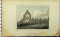 Original Old Antique Print 1805 View Dryburgh Abbey Building Ruins 19th Century