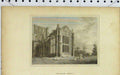 Original Old Antique Print 1805 View Melrose Abbey Scotland Ruins 19th Century