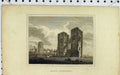 Original Old Antique Print 1805 View Elgin Cathedral Scotland Napoleonic Era
