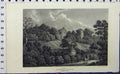 Original Old Antique Print View Chartley Castle Remains Staffordshire Angus