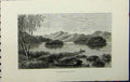 Original Old Antique Print C1879 View Lake Windermere Mountains Hissey England