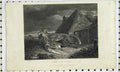 Original Old Antique Print 1823 Natural History Fox Bird Prey Engraving 19th