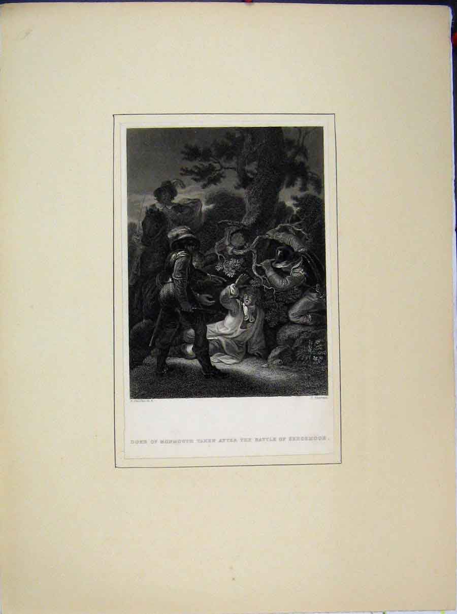 Original Old Antique Print Duke Monmouth Battle Sedgemoor Sherratt