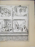 Old Antique Print Painting Wall St Mary Chapel Winchester Cathedral 1785 18th