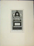 Original Old Antique Print Monument Jonas Hanway Westminster Abbey