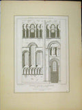 Original Old Antique Print 1819 Romsey Church Hampshire Elevation Transept 19th