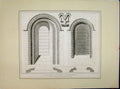 Original Old Antique Print Church St Cross Hampshire Window Interior Transept