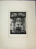 Original Old Antique Print View Window Froyle Church Photograph